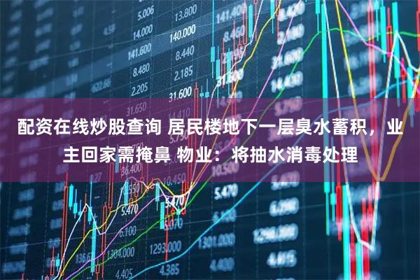 配资在线炒股查询 居民楼地下一层臭水蓄积，业主回家需掩鼻 物业：将抽水消毒处理