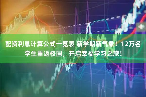 配资利息计算公式一览表 新学期新气象！12万名学生重返校园，开启幸福学习之旅！